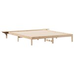 vidaXL Cadre de lit avec tables de chevet Naturel 200 x 210 cm