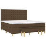 vidaXL Sommier à lattes de lit avec matelas Marron foncé 160x200 cm
