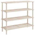 vidaXL Range-chaussures à 4 étagères 2 Pièces Bois de sapin solide