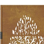 vidaXL Portail de jardin 105x130 cm acier corten conception de l'arbre