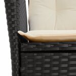 vidaXL Ensemble à manger de jardin 9Pièces coussins noir résine tressée