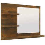 vidaXL Miroir de bain Chêne fumé 60x10 5x45 cm Bois d'ingénierie