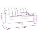 vidaXL Canapé à 2 places Marron 140 cm Velours