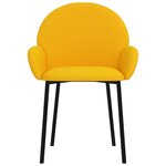 vidaXL Chaises à manger lot de 2 Jaune Velours