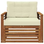 vidaXL Canapé d’extérieur Bois d'acacia massif et polyester