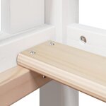 vidaXL Lit superposé sans matelas blanc 90x200 cm bois de pin massif