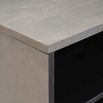 vidaXL Meuble TV Gris et or 80 x 31.5 x 46 cm Bois de manguier massif