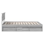vidaXL Cadre de lit Gris Sonoma 150 x 200 cm Bois d'ingénierie