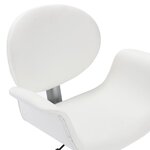 vidaXL Chaises pivotantes à manger lot de 4 blanc similicuir