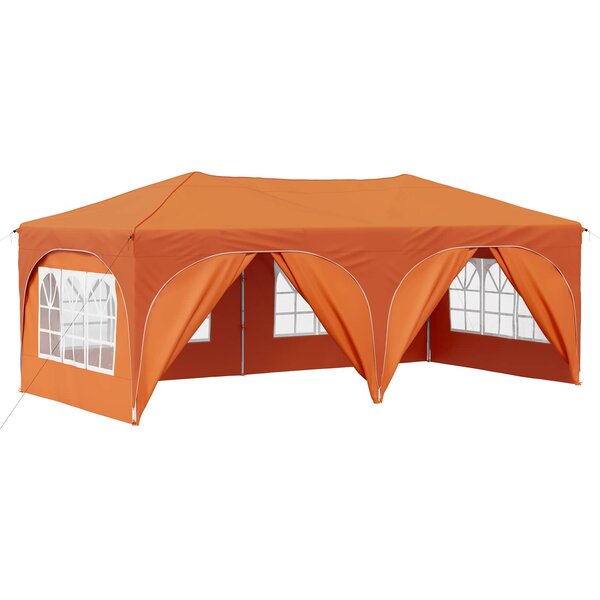 vidaXL Tente de fête pop-up 575 x 288 x 245 cm Orange Tissu Oxford