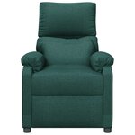 vidaXL Fauteuil de massage Vert foncé Tissu