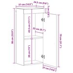 vidaXL Armoire murale de salle de bain avec porte TULUM Blanc brillant