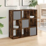 vidaXL Buffet Chêne fumé 88 5 x 29 x 84 5 cm