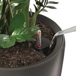 LECHUZA Jardinière Rondo 40 ALL-IN-ONE Charbon métallique 15743