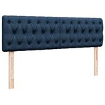 VidaXL Cadre de lit ottoman avec matelas bleu 140x200 cm tissu