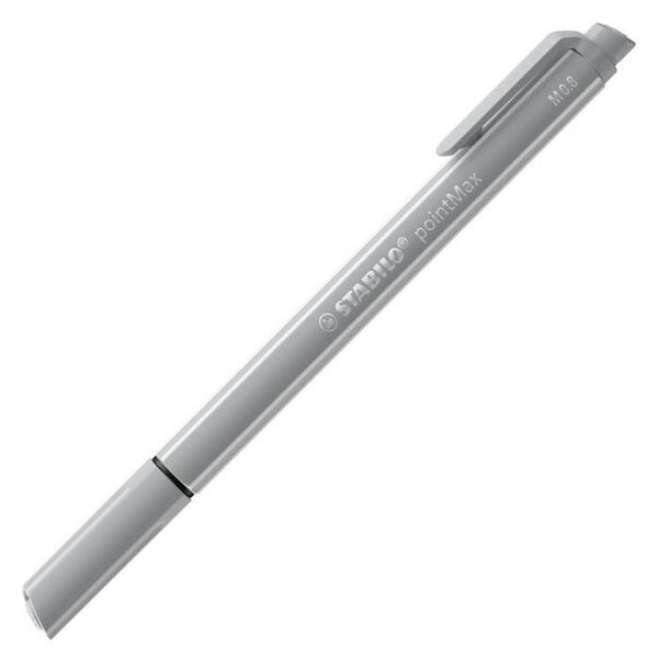 Stylo-feutre pointMax  pointe 0 8mm - Gris clair x 10 STABILO