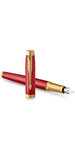 PARKER IM PREMIUM Stylo plume  Rouge  Plume fine  encre bleue  Coffret cadeau