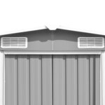 vidaXL Abri de jardin 257x580x181 cm Métal Gris