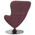 Chaise Œuf en Tissu Pourpre vidaXL