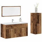 vidaXL Ensemble de meubles salle de bain 3 Pièces bois d'ingénierie