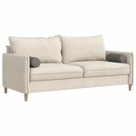 vidaXL Coussins d'accent 2 Pièces Gris clair Ø 15 x 40 cm