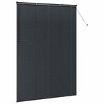 vidaXL Store de Fenêtre avec des rideaux Noir Aluminium