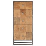 vidaXL Armoire à tiroirs 45 x 30 x 100 cm Bois de récupération massif
