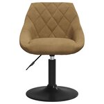 vidaXL Chaises de salle à manger pivotantes 2 Pièces Marron