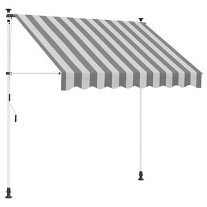 vidaXL Auvent rétractable manuel Anthracite et blanc 150 cm
