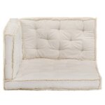vidaXL Ensemble de coussins de canapé palette 3 Pièces Beige