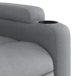 vidaXL Fauteuil de massage inclinable Gris clair Tissu