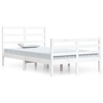 vidaXL Cadre de lit sans matelas blanc bois de pin massif 120x200 cm