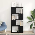 vidaXL Centre de divertissement Noir 60 x 24 x 124 cm