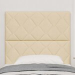 vidaXL Tête de lit avec des lumières à LED Réglable Crème 100 cm tissu