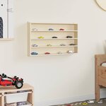 vidaXL Boîte d'Exposition en Bois Marron 60 x 8 5 x 37 cm Contreplaqué