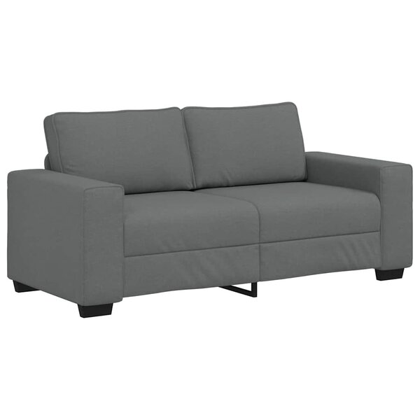 vidaXL Canapé à 2 places gris foncé 180x77x82 cm tissu