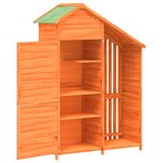 vidaXL Abri à outils de jardin marron 120x53 5x170 cm bois massif pin