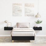 Cadre de lit vidaXL 120x200 cm Chêne noir en bois reconstitué