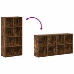 vidaXL Bibliothèque/Buffet Chêne fumé 66x30x130 cm Bois d'ingénierie