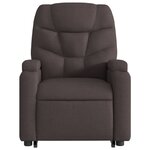 vidaXL Fauteuil inclinable marron foncé tissu