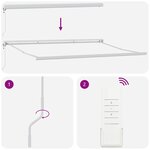 vidaXL Auvent rétractable anthracite et blanc 4x3 m tissu et aluminium