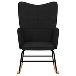 vidaXL Chaise à bascule Noir Tissu