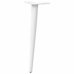 vidaXL Pieds de table basse coniques 4 pièces Blanc 30-31 cm Acier