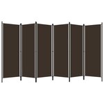 vidaXL Cloison de séparation 6 panneaux Marron 300x180 cm