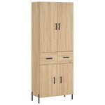 vidaXL Buffet haut Chêne sonoma 69 5x34x180 cm Bois d'ingénierie