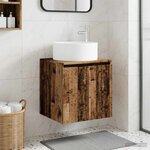 vidaXL Meuble de lavabo mural Bois ancien 49 5 x 44 5 x 65 5 cm