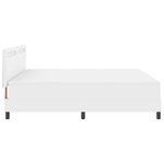 vidaXL Cadre de Lit avec Matelas Blanc 180 x 200 cm Faux cuir