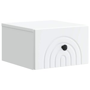 vidaXL Cabinet de chevet mural avec tiroir Blanc 33 x 34 5 x 20 cm