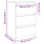 vidaXL Tables de chevet 2 Pièces Chêne sonoma 40x35x62 5 cm Aggloméré