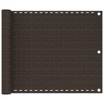 vidaXL Écran de balcon Marron 75x400 cm PEHD